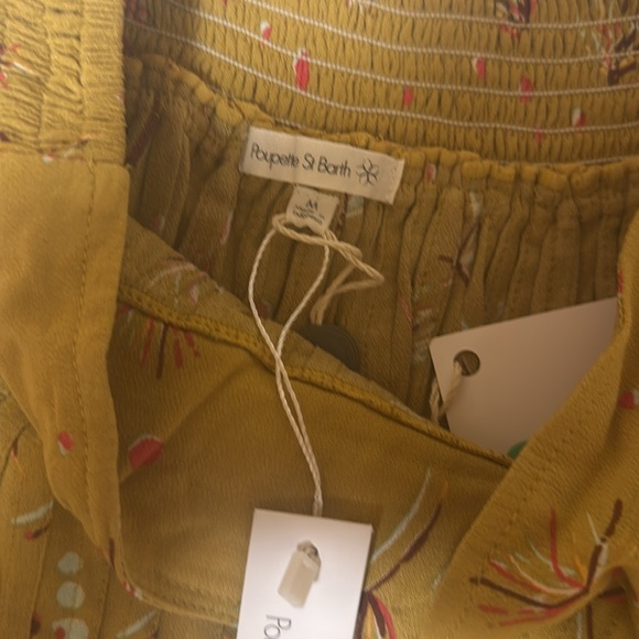 Poupette St. Barth Gold and Red Bubble Mini Skirt - Picture 7 of 8